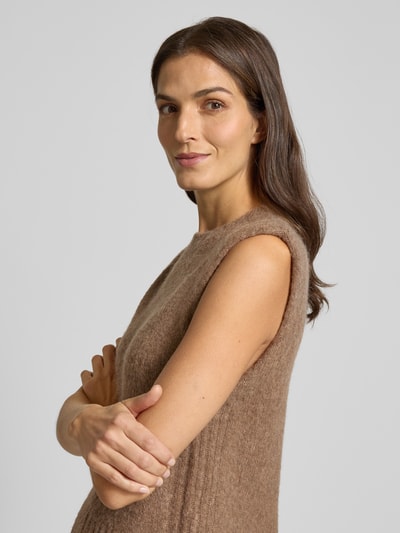 OPUS Pullunder mit gerippten Abschlüssen Modell 'Pucku' Hellbraun 3