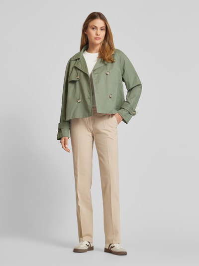 s.Oliver RED LABEL Relaxed Fit Cabanjacke mit Raglanärmeln und Streifenfutter Khaki 1