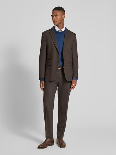 MAERZ Muenchen Regular fit pullover van pure scheerwol, model 'Geelong' Jeansblauw - 1