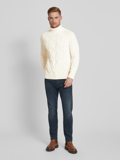 SELECTED HOMME Strickpullover mit Rollkragen Modell 'CALLO' Offwhite 1