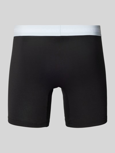 Calvin Klein Underwear Trunks mit Label-Bund Modell 'BOXER BRIEF' im 5er-Pack Black 3