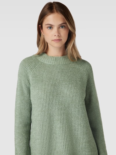 Only Strickpullover mit Rundhalsausschnitt Modell 'JADE' Mint Melange 3