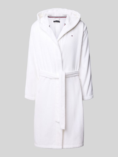 Tommy Hilfiger Loose Fit Bademantel aus reiner Baumwolle Weiss 1