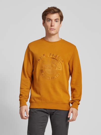 PME Legend Sweatshirt mit Label-Stitching Orange 4