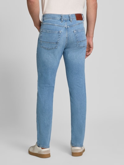bugatti Straight Fit Jeans aus Baumwoll-Mix Hellblau 5