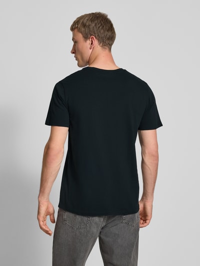 Superdry T-shirt met geribde ronde hals Zwart - 5