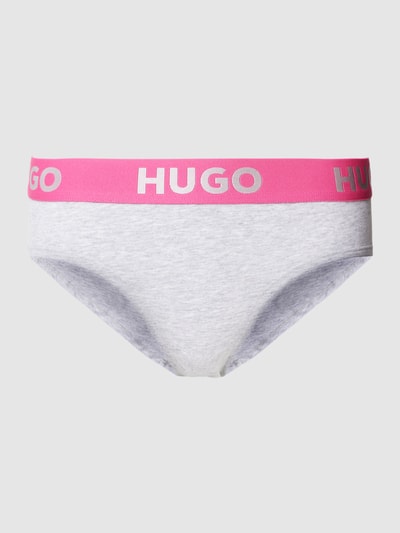 HUGO Slip mit elastischem Logo-Bund Hellgrau Melange 1