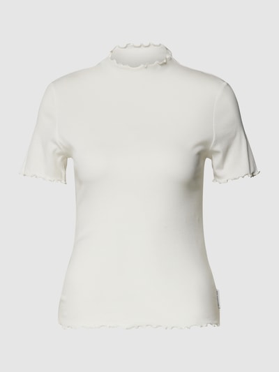 Marc O'Polo Denim T-Shirt mit Muschelsaum Offwhite 2