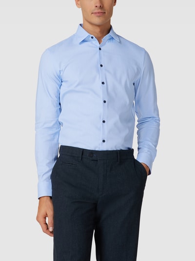 Jake*s Slim Fit Slim Fit Business-Hemd mit Kentkragen Bleu 4