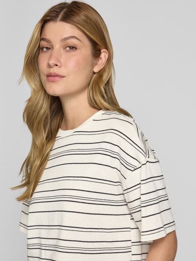 MSCH Copenhagen T-Shirt mit überschnittenen Schultern Modell 'Jaxine Bahara' Offwhite 3