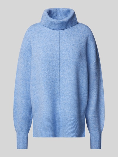 Pieces Rollkragenpullover mit erhabener Naht Modell 'MALOU' Hellblau 2