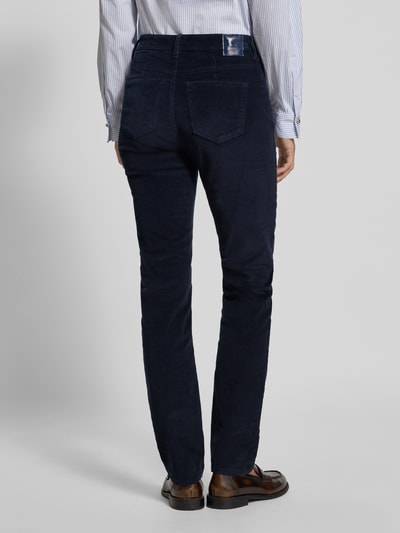 Brax Spodnie sztruksowe o kroju slim fit z mieszanki bawełny model ‘Mary’ Granatowy 5