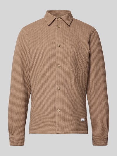 Marc O'Polo Denim Regular fit vrijetijdsoverhemd van puur katoen Taupe - 1