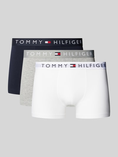 Tommy Hilfiger Boxershorts mit elastischem Label-Bund im 3er-Pack Silber Melange 1