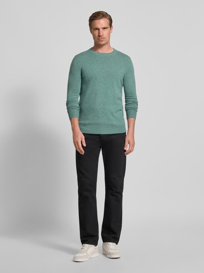 Christian Berg Men Strickpullover aus Wolle-Kaschmir-Mix Schilf Melange 1