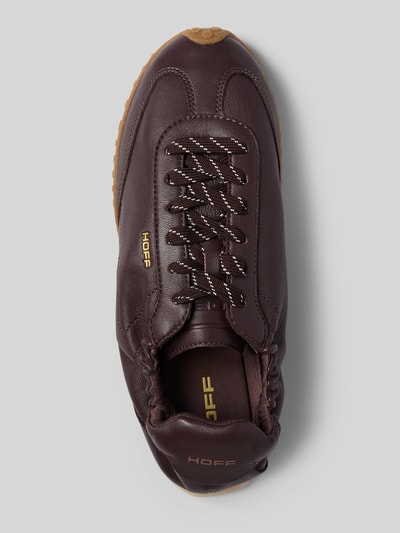 Produktfoto, Sneaker aus echtem Leder mit Logo-Detail Modell 'Bridge' von HOFF, braune Farbe, abgerundete Passform, profilierte Sohle