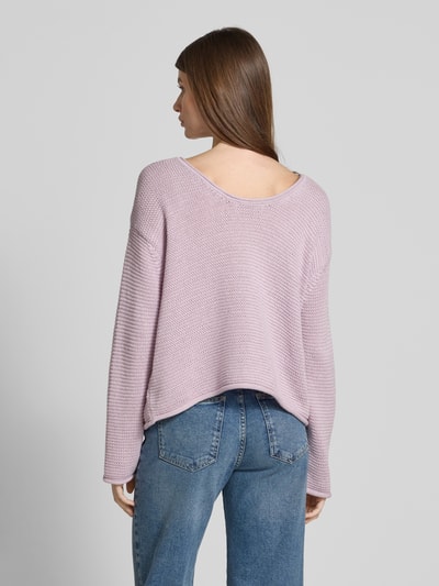 Marc O'Polo Comfort Fit Strickpullover aus reiner Baumwolle Lavender 5