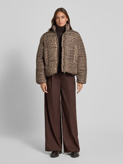 Vero Moda Regular fit gewatteerd jack met all-over motief, model 'PARDA' Zand - 1