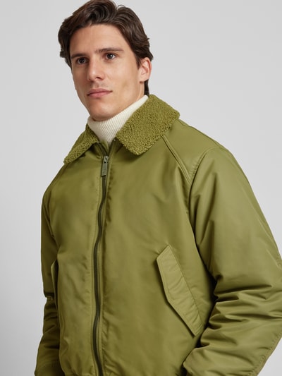 JAKE*S STUDIO MEN Bomberjacke mit Umlegekragen Oliv 3