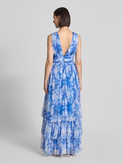 LACE & BEADS Cocktailkleid im Stufen-Look Blau 5