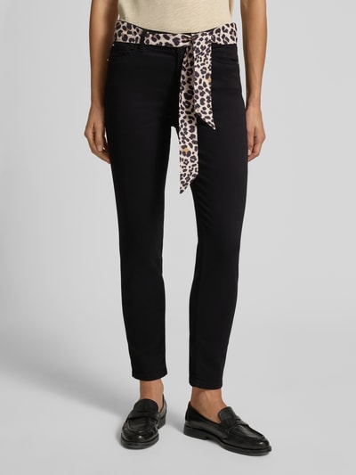 Marc Cain Spodnie materiałowe z 5 kieszeniami Czarny 4