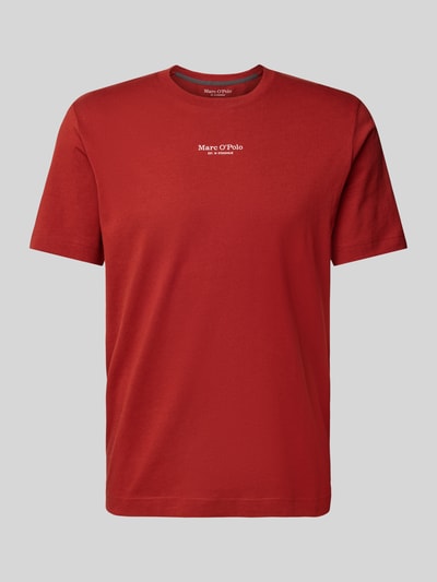 Marc O'Polo T-shirt o kroju regular fit z czystej bawełny Bordowy 2