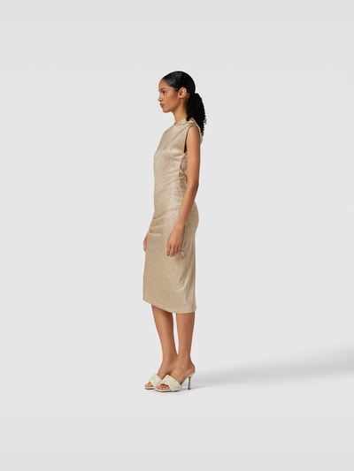 Rabanne Midikleid in schimmernden Design Gold 4