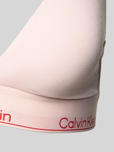 Calvin Klein Underwear Regular fit beha met logostitching, model 'Triangle' Lichtroze - 2