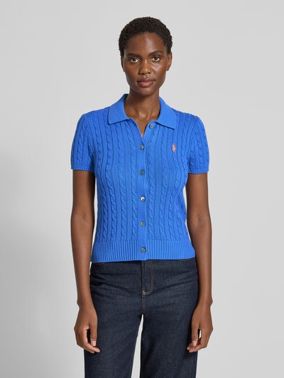 Polo Ralph Lauren Bluzka z dzianiny z wyhaftowanym logo Królewski niebieski 4