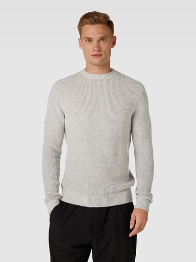 Antony Morato Strickpullover mit gerippten Abschlüssen Hellgrau 4