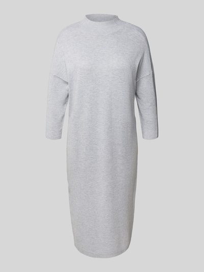 comma Knielanges Strickkleid mit Stehkragen und 3/4-Arm Silber 2