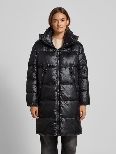 Blauer Usa Steppmantel mit Zweiwege-Reißverschluss Modell 'ARMORY' Black 4