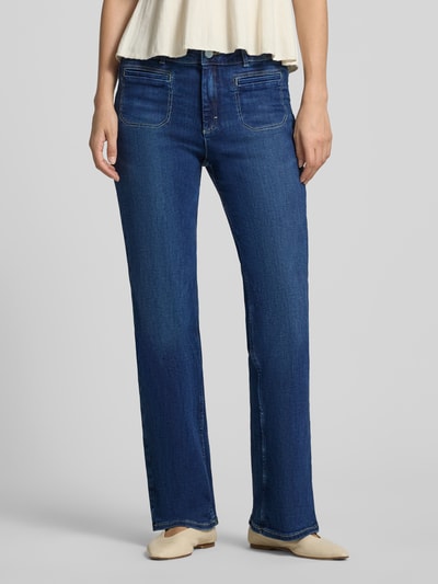 Christian Berg Woman Bootcut Jeans aus Baumwoll-Mix Marine Melange 4