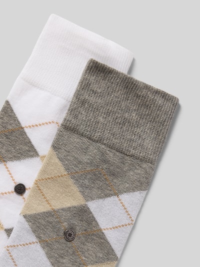 Produktfoto, Socken mit Label-Detail Modell 'Everyday' von Burlington aus mieszanka bawełny, zestaw 2 szt., detal z logo