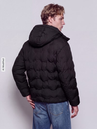 HUGO kurtka pikowana o kroju regular fit z troczkiem w talii model 'Barbo2641' Czarny 5