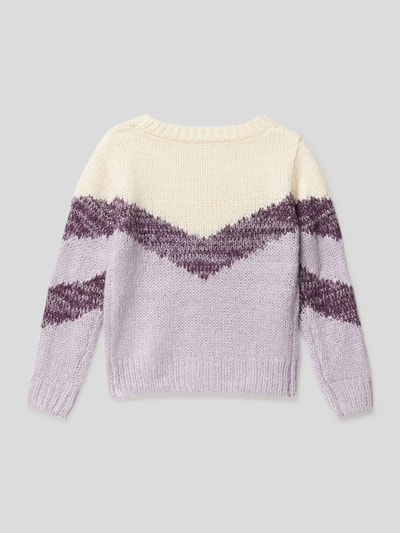 Name It Gebreide pullover met kabelpatroon, model 'FRISOL' Lila - 3