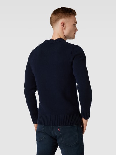 Windsor Gebreide pullover van een mix van kasjmiermix, model 'Ecosio' Marineblauw - 5