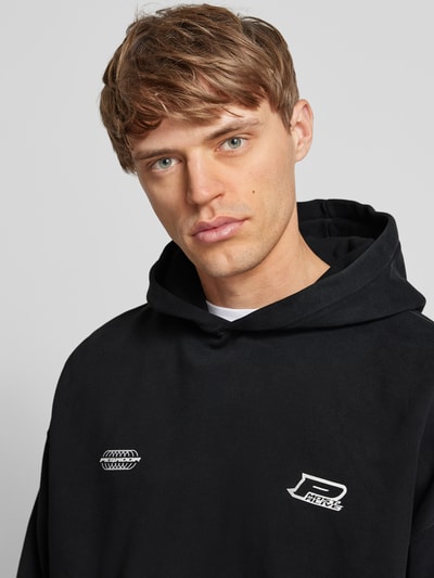 Pegador Oversized Hoodie mit Label-Stitching Modell 'LANCE' Black 3