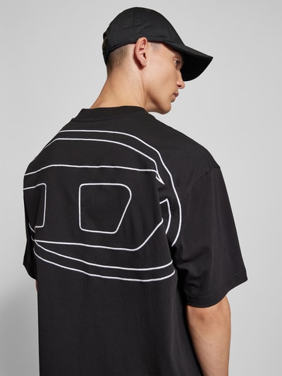 Diesel T-Shirt mit Label-Stitching Black 3