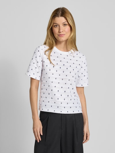 Jake*s Casual T-shirt z okrągłym dekoltem Złamany biały 4