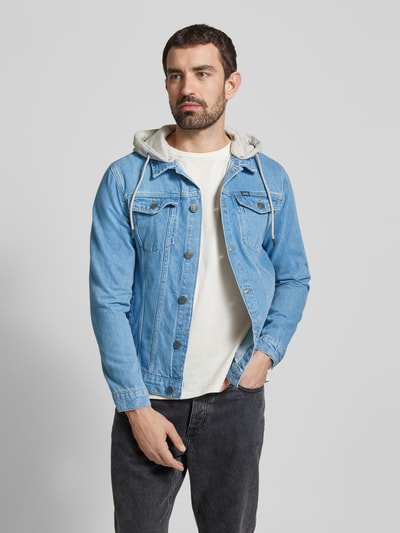 CARS JEANS Jeansjacke mit Kapuze Modell 'TREY' Hellblau 4