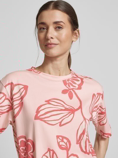 JAKE*S STUDIO WOMAN T-Shirt mit geripptem Rundhalsausschnitt Koralle 3