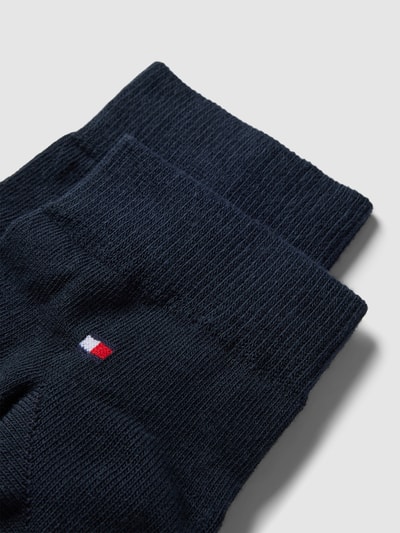 Tommy Hilfiger Skarpety stopki z mieszanki bawełny w zestawie 2 szt. model ‘2ER QUARTER’ Ciemnoniebieski 2