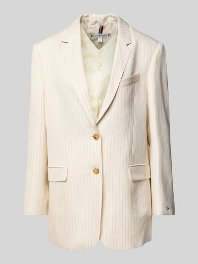 Tommy Hilfiger Relaxed-fit blazer van een mix van viscose en linnen Zand - 2