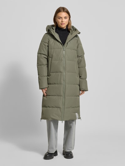 IQ Studio Gewatteerde jas met capuchon Rietgroen - 4