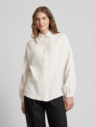 Christian Berg Woman Overhemdblouse met structuurpatroon Lichtgrijs - 4