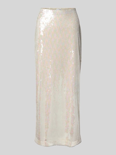 YAS High Waist Maxirock mit Pailletten Modell 'SEQUINA' Offwhite 2