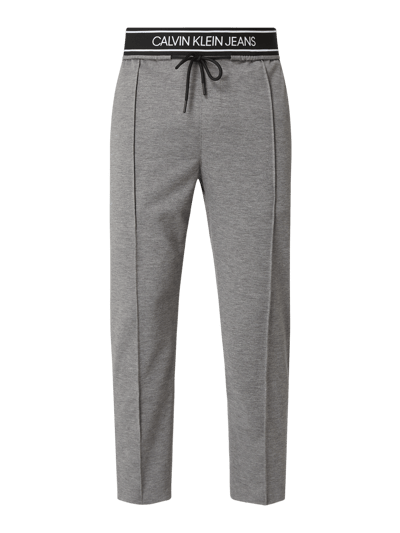 Calvin Klein Jeans Slim Fit Jogpants mit Logo-Bund (hellgrau  
