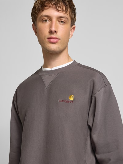 Carhartt Work In Progress Sweatshirt mit Rundhalsausschnitt Dunkelgrau 3