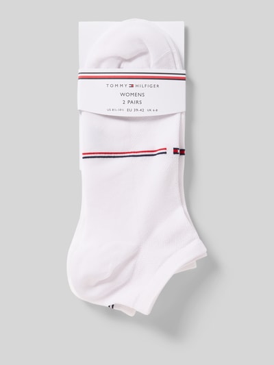 Produktfoto, Socken aus Viskose- und Baumwoll-Mix im 2er-Pack von Tommy Hilfiger, jednokolorowy, nadruk z logo, ściągacz: elastyczny, zestaw 2 szt., wykończenie materiału: dżersej ze streczem, materiał: mieszanka bawełny, mieszanka wiskozy